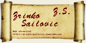 Zrinko Sailović vizit kartica